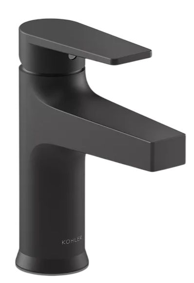 KOHLER® Taut® Matte Black Single-Handle Bathroom Sink Faucet-0