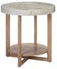 Liberty Furniture Danby Alabaster End Table with Nutmeg Base-0