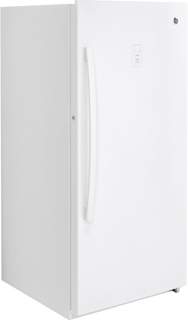GE® 28" 14.1 Cu. Ft. White Upright Freezer-3