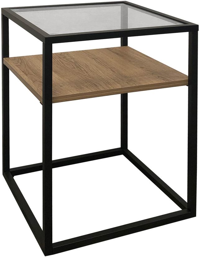 Signature Design by Ashley® Harrelburg Glass Top Accent Table with Black Base-0