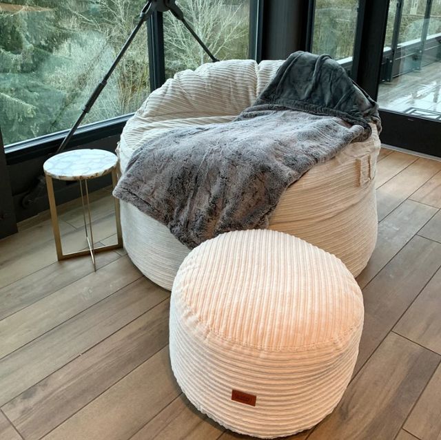 CordaRoy's® Nest Ecru Terry Corduroy Full Adult Bean Bag Chair-3