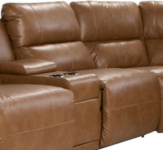 La-Z-Boy® Maddox Camel Power Armless Recliner with Headrest and Lumbar