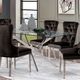 Furniture of America® Silveria 7-Piece Chrome Dining Table Set-2