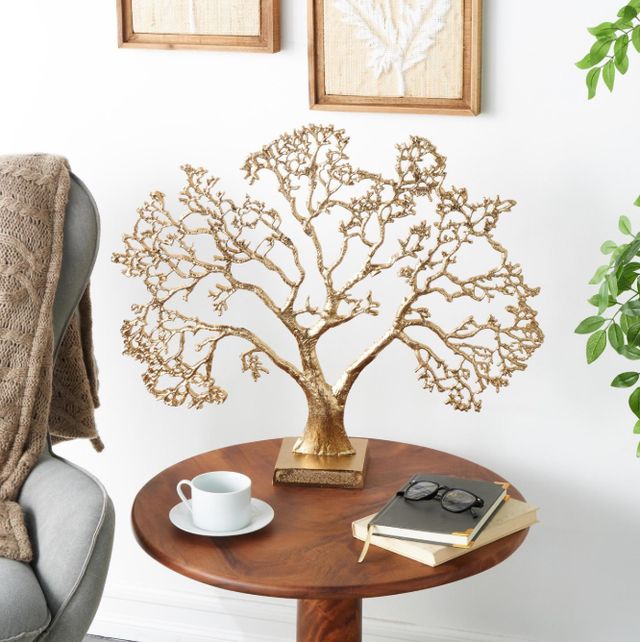 Deco Marche Gold Tree Sculpture-3