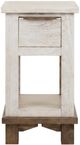International Furniture Direct Golden Loft Gray Chairside Table with Brown Base-3