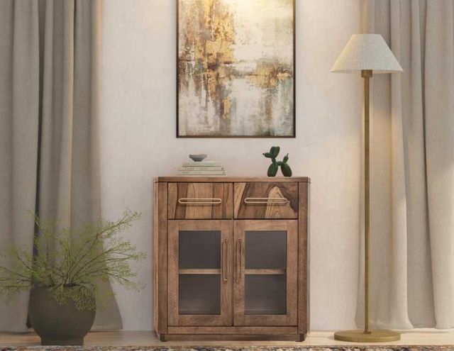 International Furniture Direct Balam Stained Brown Server-1