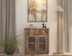 International Furniture Direct Balam Stained Brown Server-1