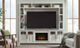 aspenhome® Finnegan White 98" Fireplace Console and Hutch-2