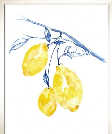 Classy Living Jennifer Goldberger Watercolor Lemons II Wall Art-1