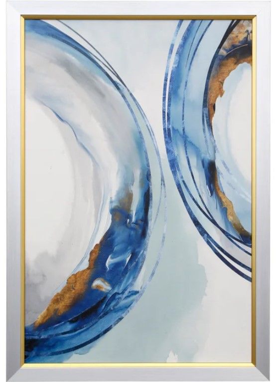 Stylecraft Blue Water Rings II Blue/Brown/Off-White Wall Art-0