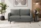 Monarch Specialties Inc. Dark Grey 58" Loveseat with Black Metal Legs-1