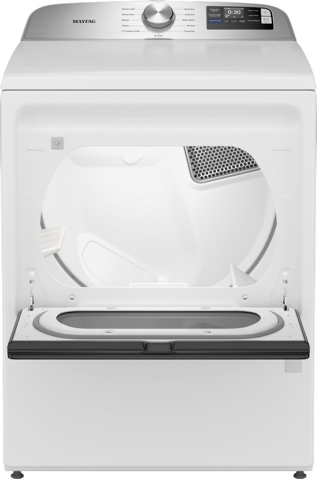 Maytag® 7.4 Cu. Ft. White Smart Front Load Electric Dryer with Extra Power-1