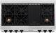 ZLINE Autograph Edition Classic 48" Satin Stainless Steel Gas Rangetop with 8 Burners, Porcelain Cooktop and Matte Black Accents-2