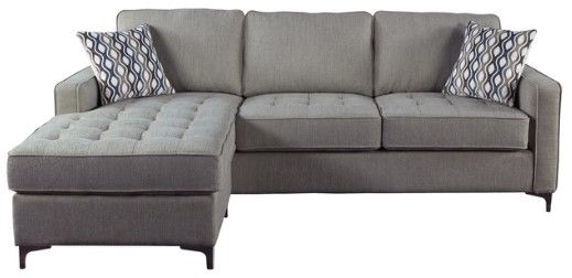 Mazin Furniture Hudson 2-Piece Graphite Reversible Storage Chaise Sectional-0