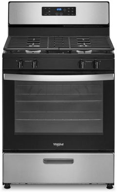 Whirlpool® 30" Stainless Steel Freestanding Gas Range