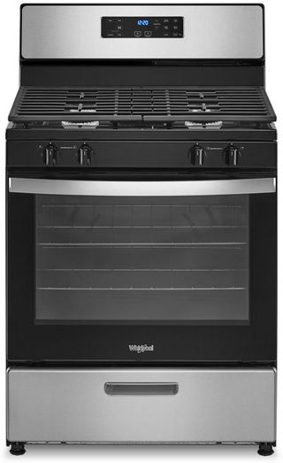 Whirlpool® 30" Stainless Steel Freestanding Gas Range with Broiler Drawer