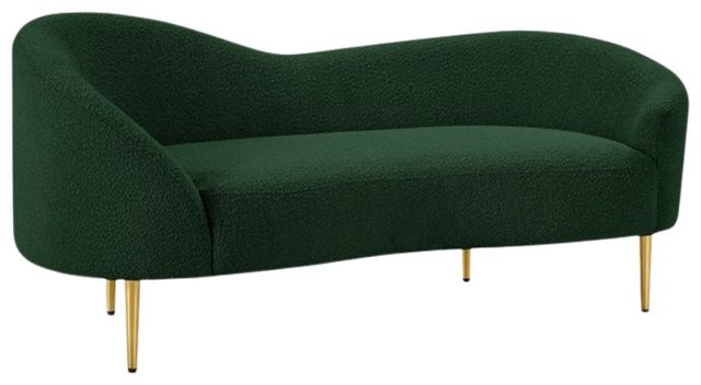 Meridian Furniture Ritz Green Boucle Fabric Loveseat-0