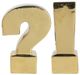 A & B Home Gold Exclamation/Question Mark Bookends-0
