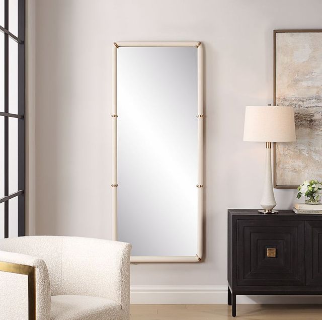 Uttermost® Cyprus White Dressing Mirror-1