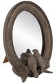A & B Home Gray Corella Oval Bird Mirror-0