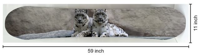 Classy Living Exhilarating Snowboard with Snow Leopards Decko-Board Wall Art-2
