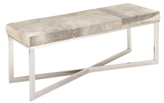 Deco Marche U Select Gray Cowhide Home Bench-0