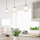 YHD Mirror Lake Brush Nickel/White 1-Light Incandescent Pendant-1