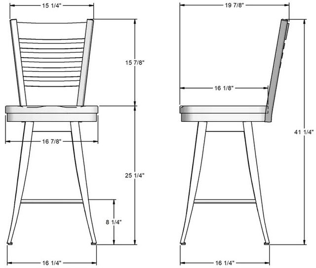 Amisco Customizable Edwin Swivel Bar Stool-1