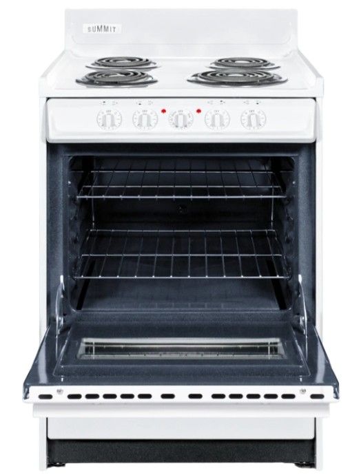 Summit® 24" White Freestanding Electric Range-1