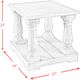 Elements International Ivan Smoke Grey End Table-3
