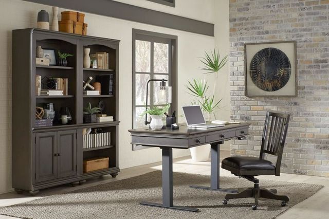 aspenhome® Oxford Peppercorn Open Bookcase-3