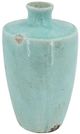 A & B Home Bright Blue Glaze Terracotta Vase-1