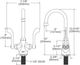 Elkay Chrome Single Hole Concealed Deck Faucet with 5" Gooseneck Spout and 4" Wristblade Handles-2