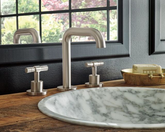 Brizo Litze® Brilliance® Luxe Nickel® 7" Widespread Lavatory Faucet With High Spout-4