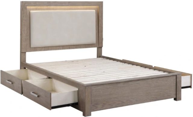 Coaster® Kenora Barley Brown Eastern King LED Storage Bed-1