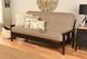 Kodiak Furniture Monterey Linen Stone/Espresso Full Futon with Mattress-1