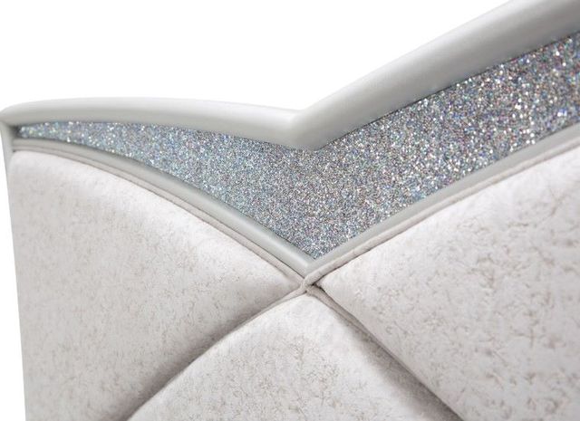 Michael Amini® Melrose Plaza Dove California King Upholstered Panel Bed-3