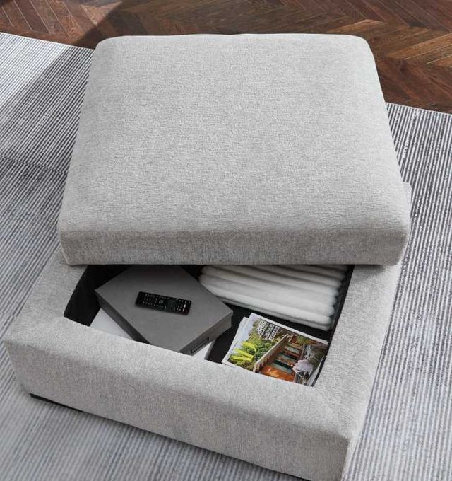 Benchcraft® Gabyleigh Nickel Ottoman with Storage-3