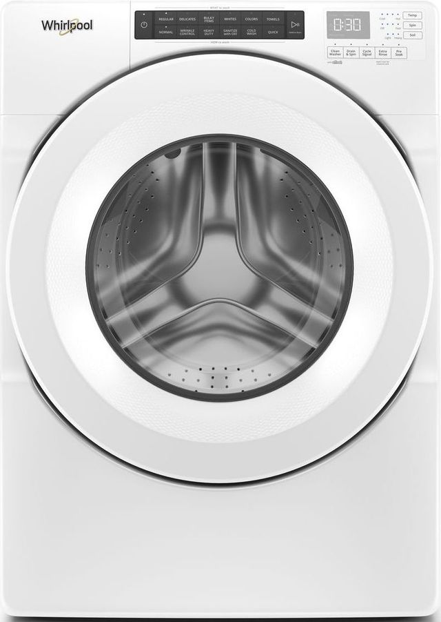 Whirlpool® White Front Load Washer & Gas Dryer Laundry Pair-1