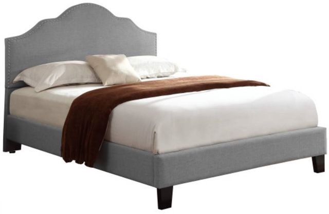 Emerald Home Madison Light Gray Full Upholstered Panel Bed-0