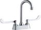 Elkay Chrome 4" Centerset Exposed Deck Faucet with 4" Gooseneck Spout and 6" Wristblade Handles-0