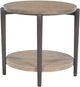 Signature Design by Ashley® Dyonton Light Grayish Brown Top End Table with Gunmetal Base-1