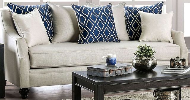 Furniture of America® Nefyn Ivory Sofa-0