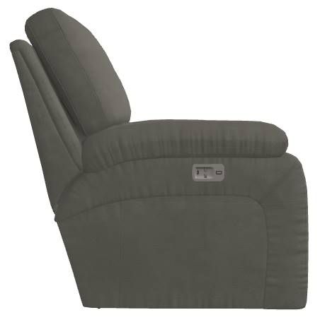 La-Z-Boy® Greyson Blue Grey Leather Power Reclining Sofa with Headrest-2