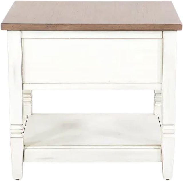 Sunny Designs™ Pasadena Buck Skin End Table with Marble White-3
