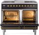 Ilve® Nostalgie II Series 40" Glossy Black Pro Style Dual Fuel Range-1