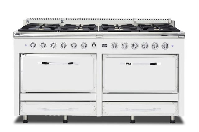 Viking® Tuscany 66" Frost White Dual Fuel Pro-Style Dual Fuel Natural Gas Range-0
