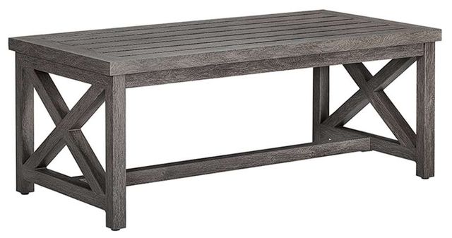 Lane Venture® Mystic Harbor Dark Grey Rectangular Cocktail Table-0