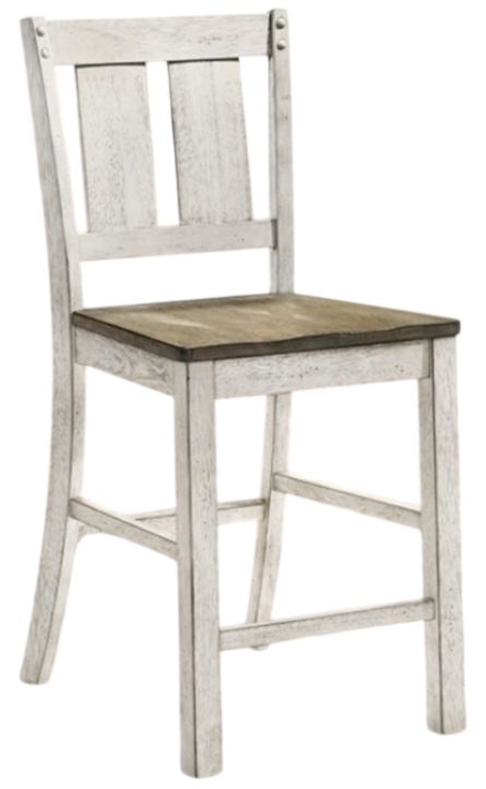 Furniture of America® Dakota Antique White/Ash Brown Counter Chair-0
