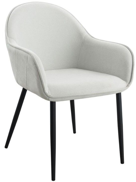 Coaster® Emma 2-Piece Black/Fog Grey Upholstered Dining Arm Chair Set-0